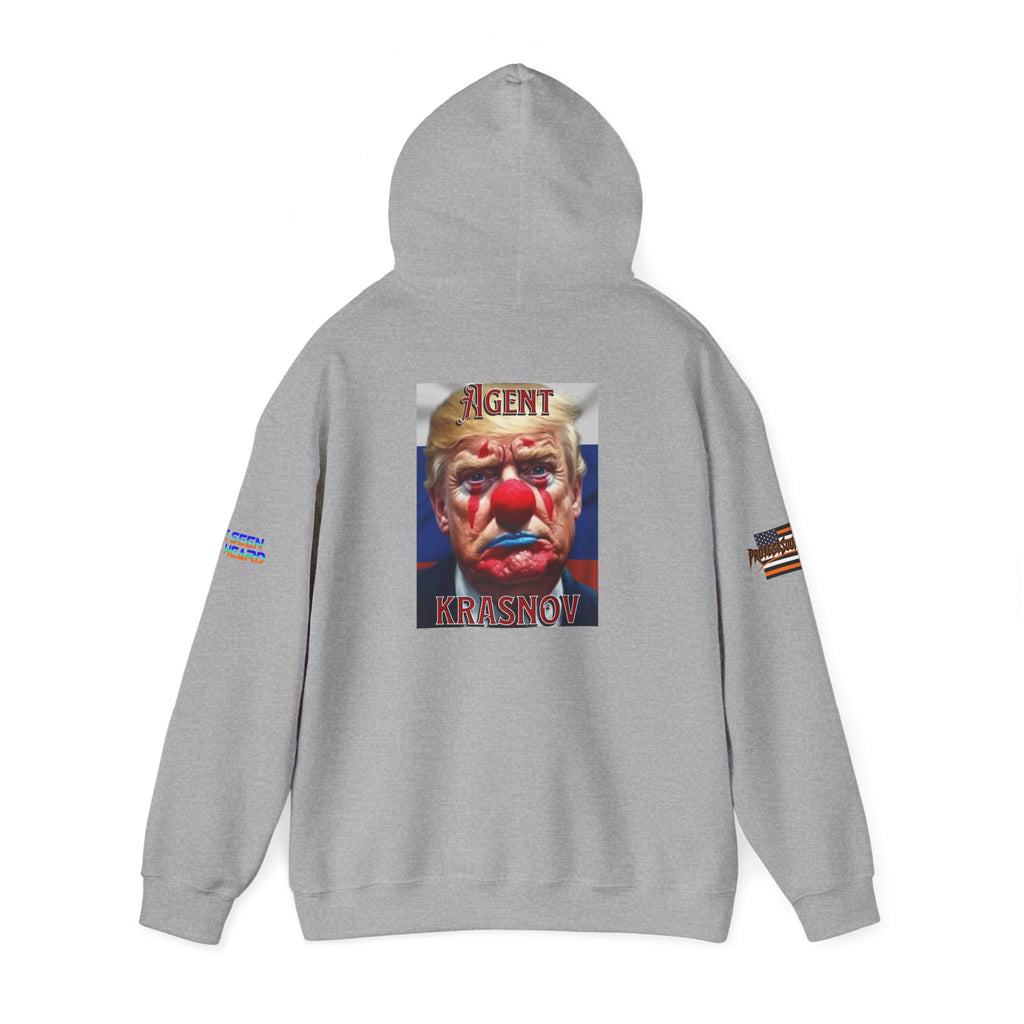 Agent Krasnov Unisex Heavy Blend Gildan Hoodie Sweatshirt, Casual Wear, Gift for Activists, Comfortable Protest Wear