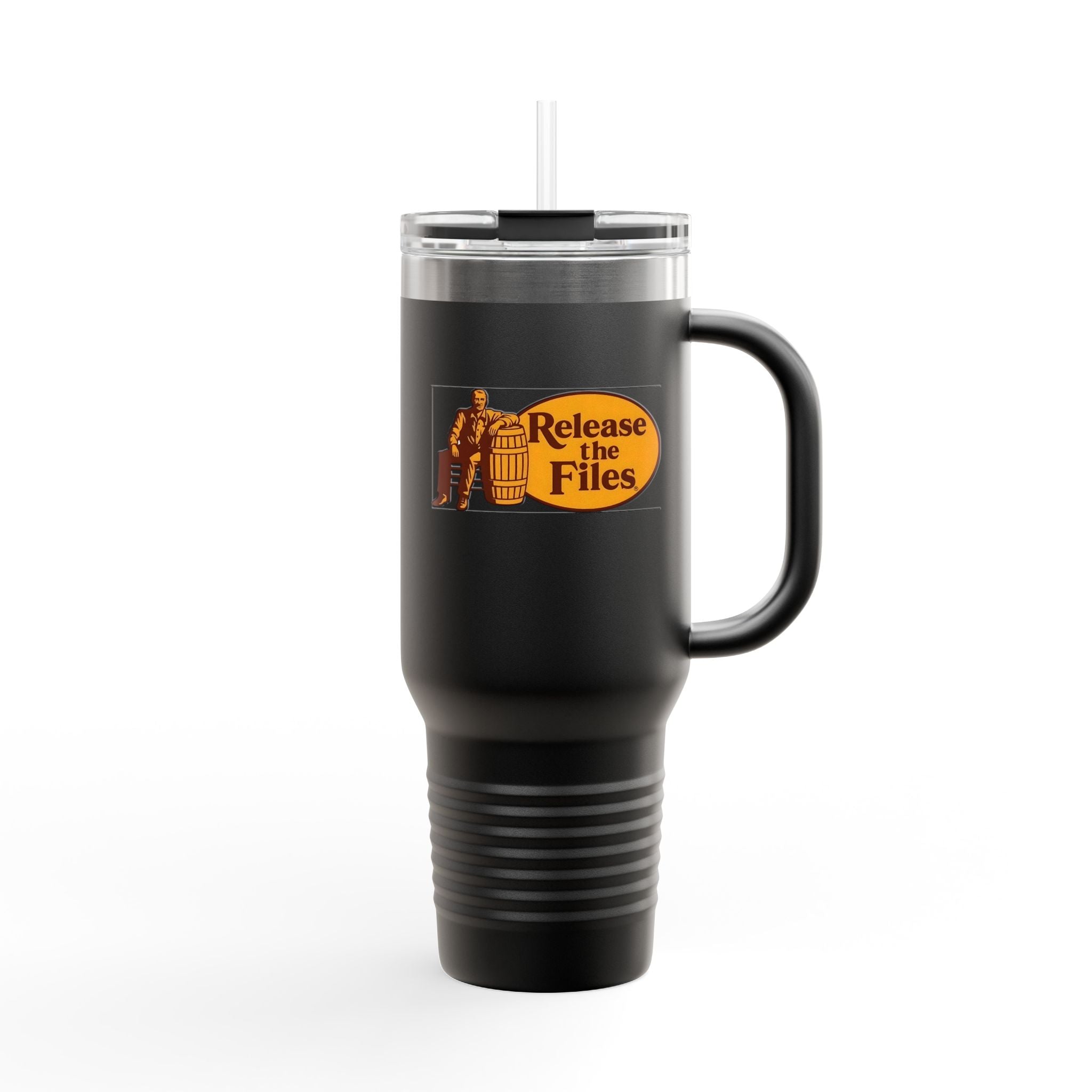 Release The Files Insulated  40 oz. Travel Mug, Perfect for Activists, Protests, Commuters, Gifts, and Daily Use