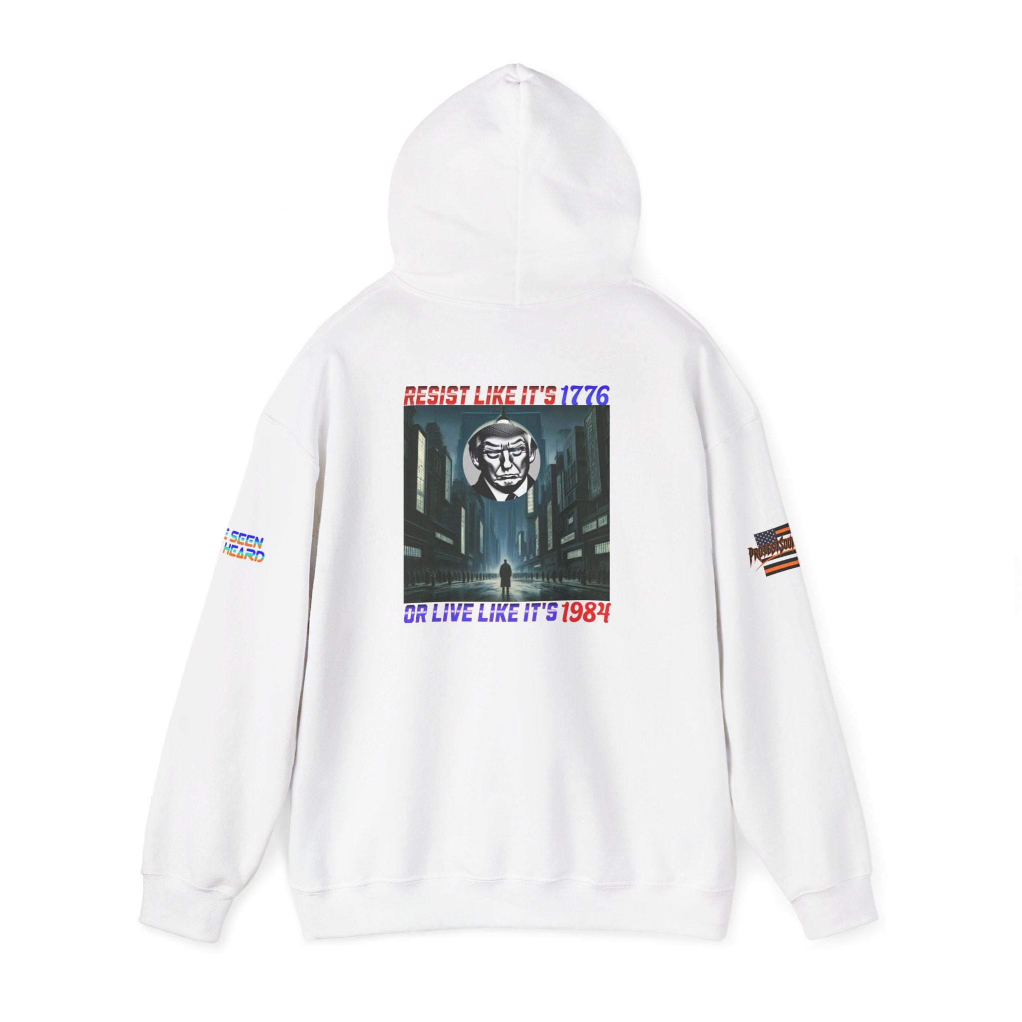 Resist Like It's 1776 Or Live Like It's 1984 Unisex Heavy Blend Gildan Hoodie