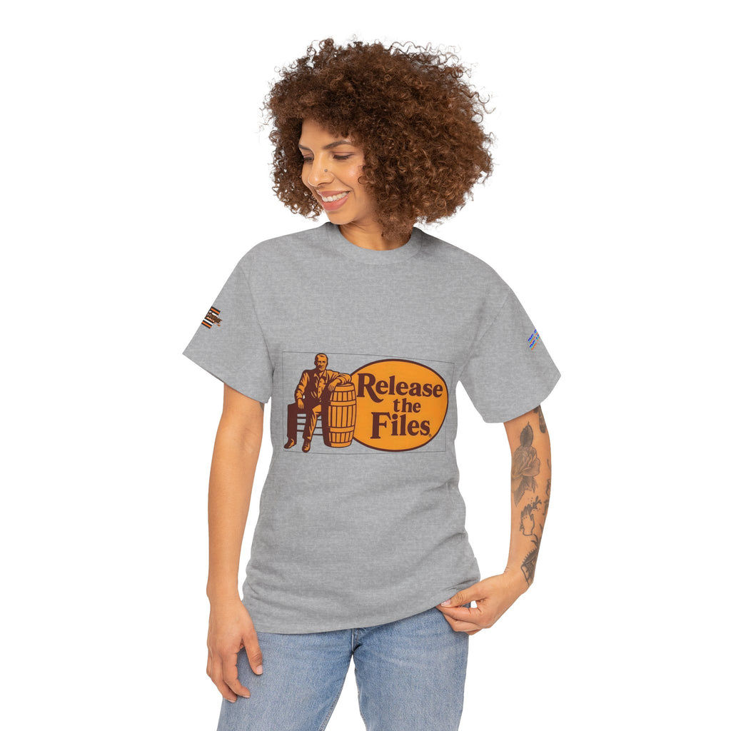 Release the Files Unisex Heavy Cotton Gildan Tee, Casual Wear, Gift for Activists, Comfortable Protest Wear