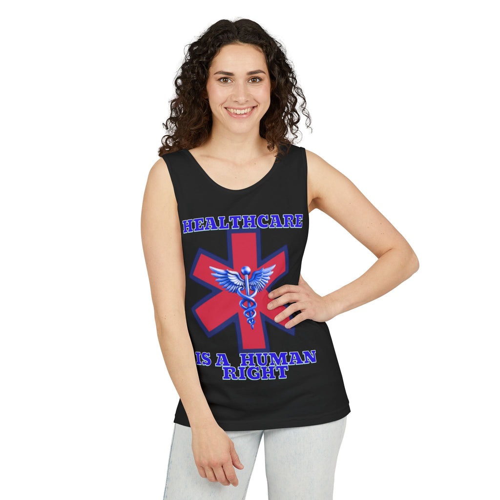 Healthcare is a Human Right Unisex Cotton Tank Top