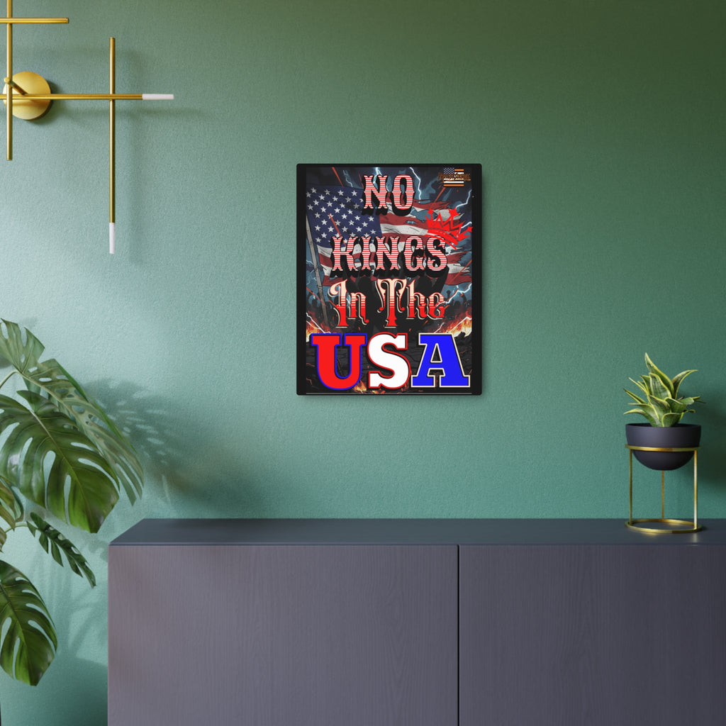 No Kings in the USA 16"X20" Aluminum Metal Protest Sign