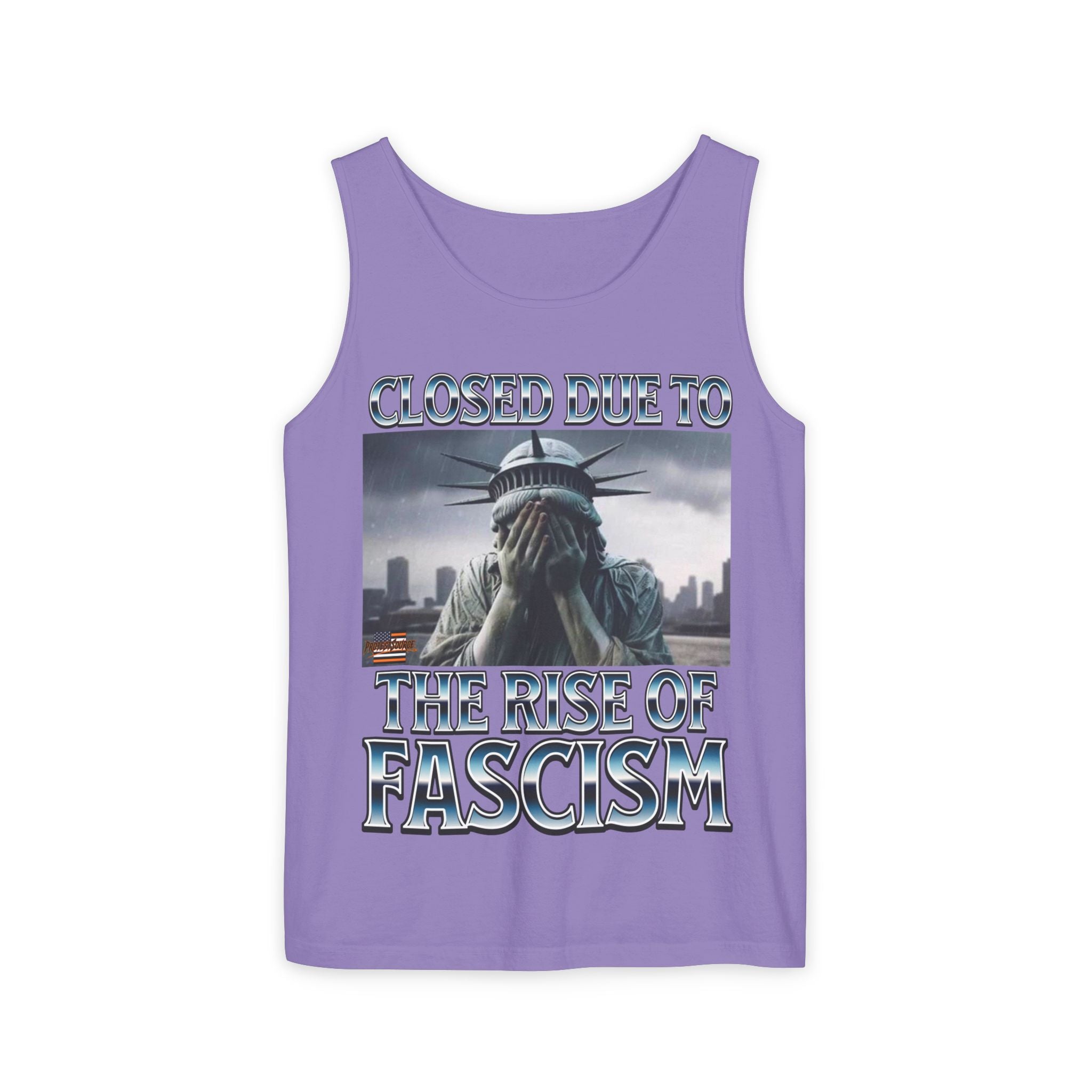 Closed Due to the Rise of Fascism Unisex Cotton Tank Top