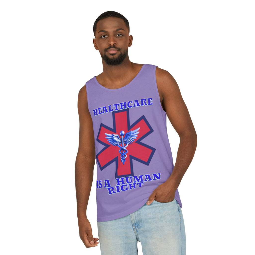 Healthcare is a Human Right Unisex Cotton Tank Top