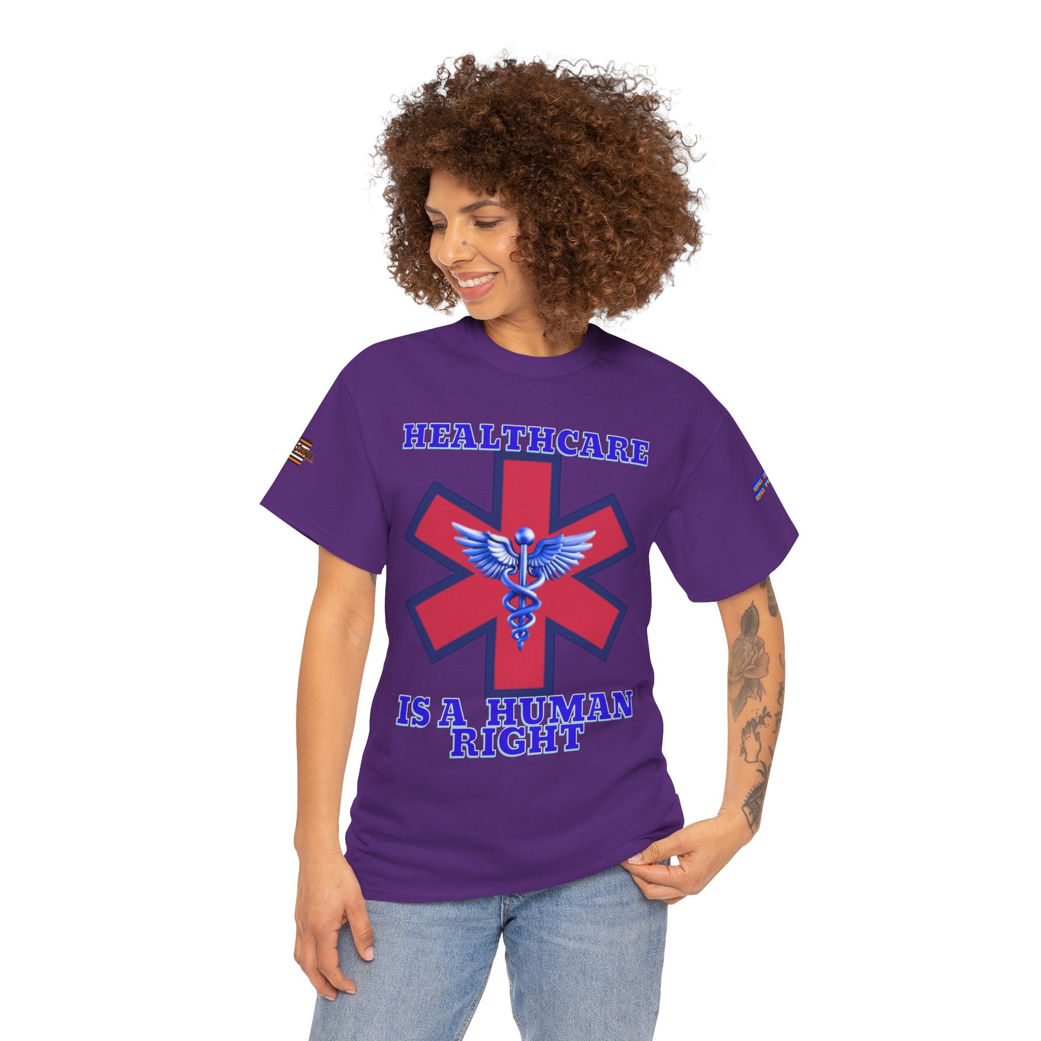 Healthcare is a Human Right Unisex Heavy Cotton Gildan Tee