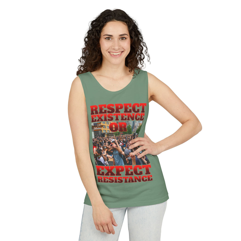 Respect Existence or Expect Resistance Unisex Cotton Tank Top