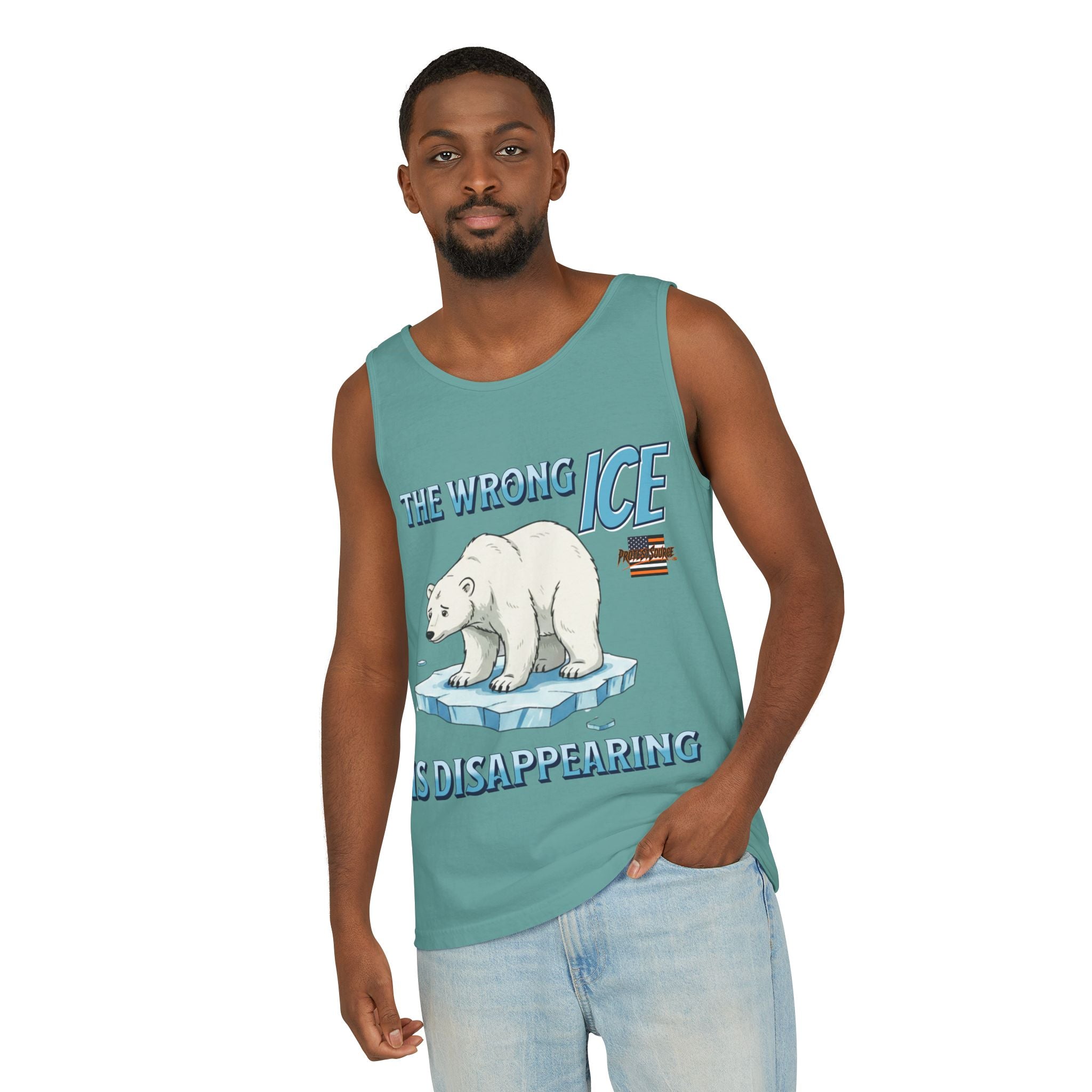 The Wrong ICE is Disappearing Unisex Cotton Tank Top