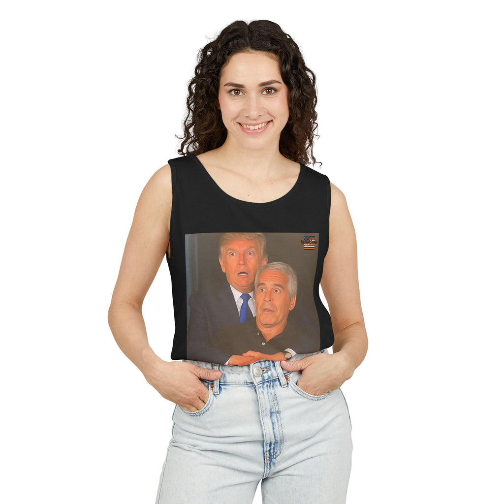 Trump and Epstein Coldplay Cam Unisex Cotton Tank Top