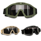 Tactical Goggles 3 Lens Windproof, Dustproof Glasses, CS Safe Protection