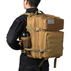 45L Molle Tactical Backpack with 4 Compartments and 2 Water Bottle Pockets