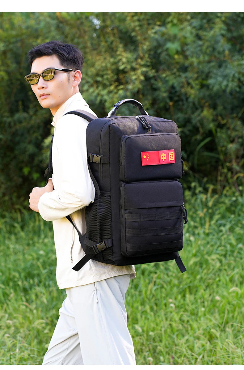 25L Molle Day pack with 3 Compartments and 2 Water Bottle Pockets
