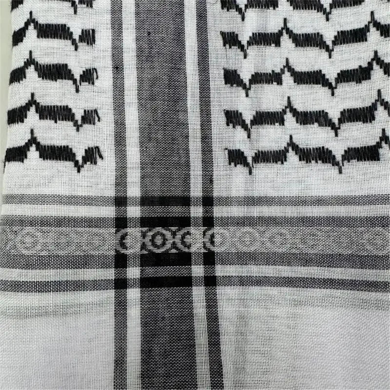 Classical Black and White Keffiyeh/Shemagh Scarf for Men and Women