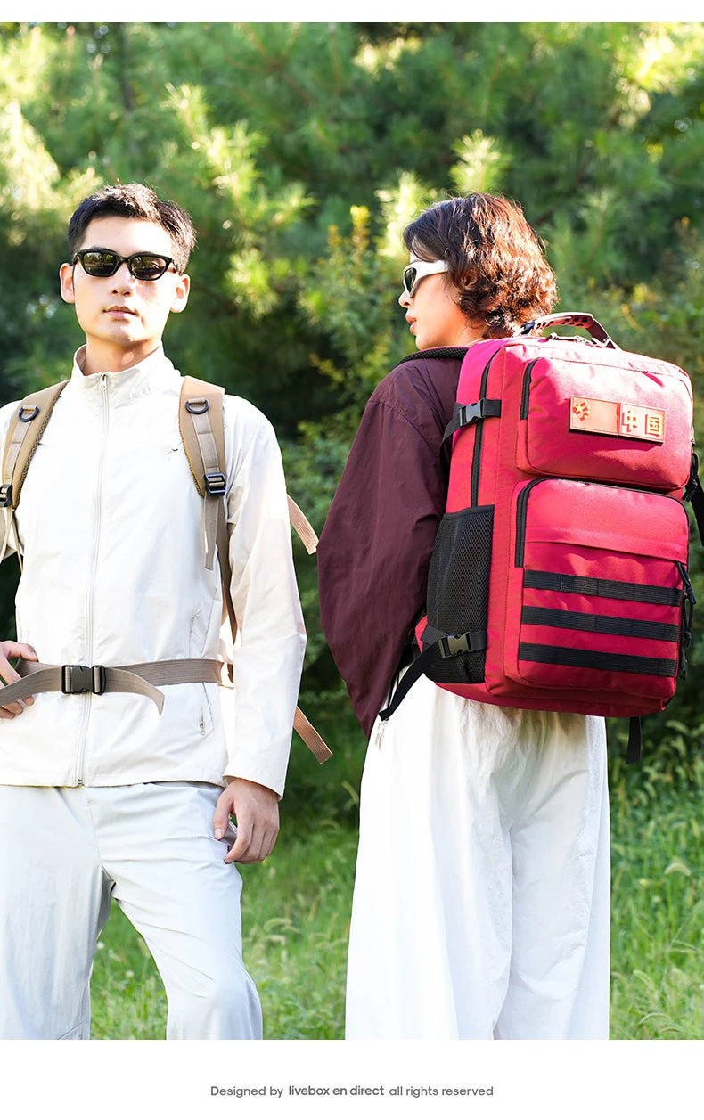 25L Molle Day pack with 3 Compartments and 2 Water Bottle Pockets