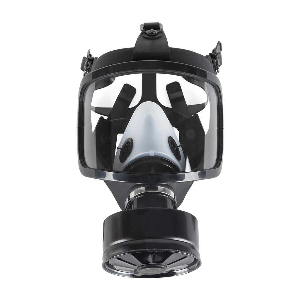 Full Face Gas Mask with Cannister Filter, Firefighter Style Compatible with Glasses