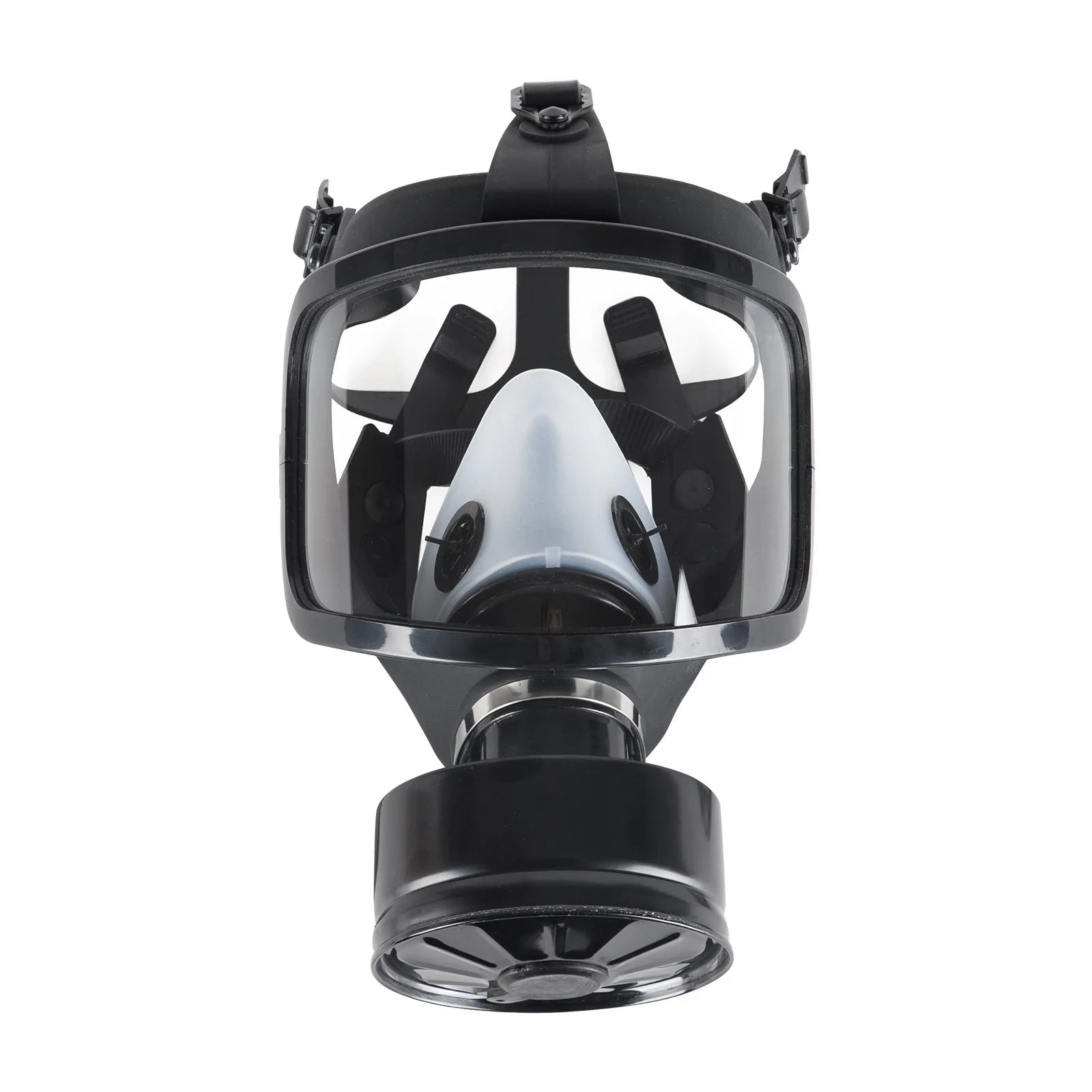 Full Face Gas Mask with Cannister Filter, Firefighter Style Compatible with Glasses
