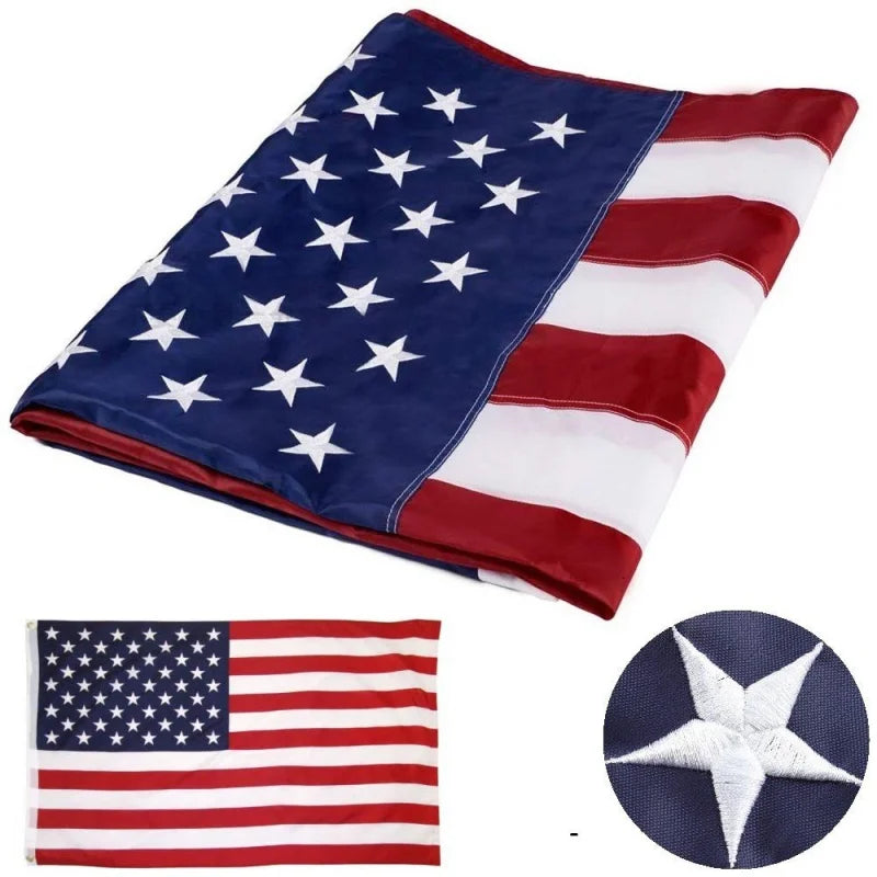 90x150cm Embroidered High Quality Indoor/Outdoor American Flag