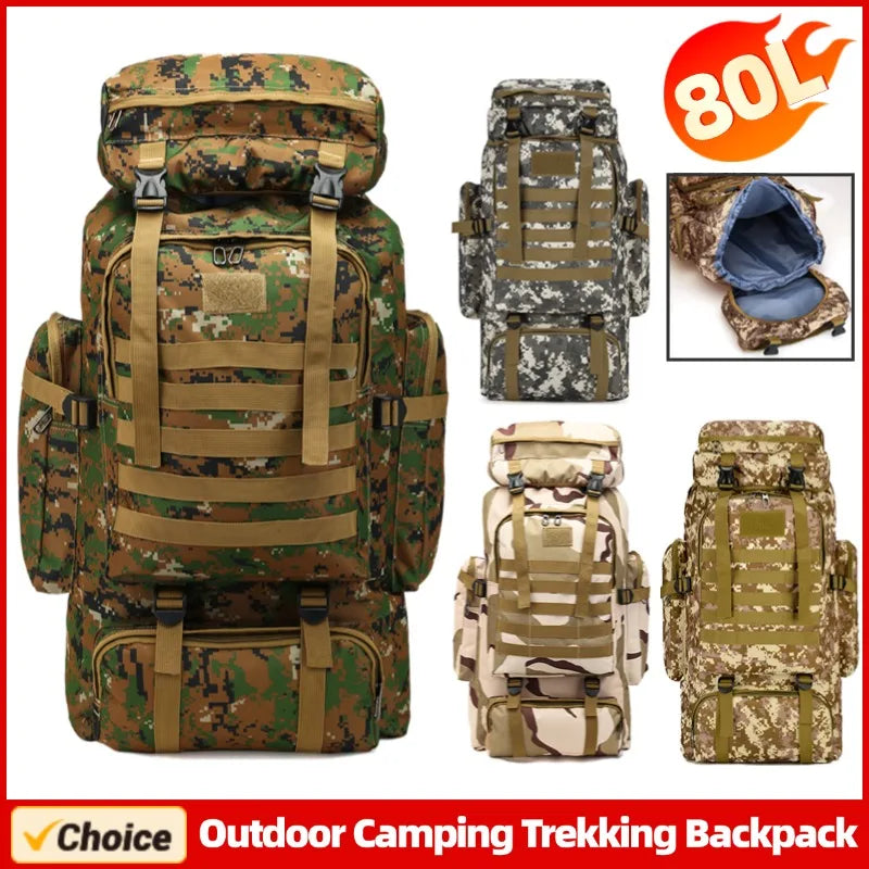 80L Molle Tactical Rucksack with 6 compartments