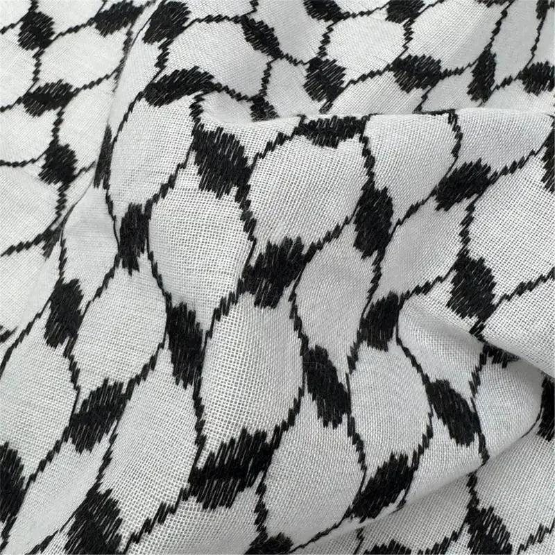 Classical Black and White Keffiyeh/Shemagh Scarf for Men and Women