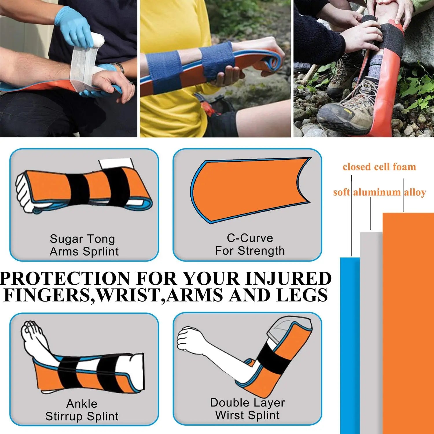 17pcs IFAK First Aid Kit with Tourniquet, Hemhorragic Pressure Bandage, and Splint