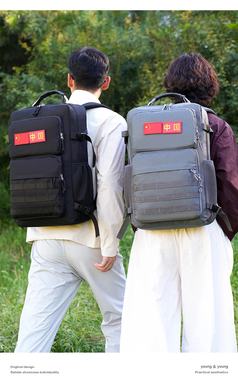 25L Molle Day pack with 3 Compartments and 2 Water Bottle Pockets