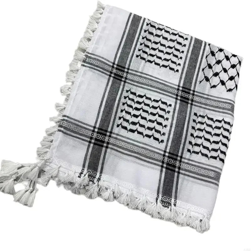 Classical Black and White Keffiyeh/Shemagh Scarf for Men and Women
