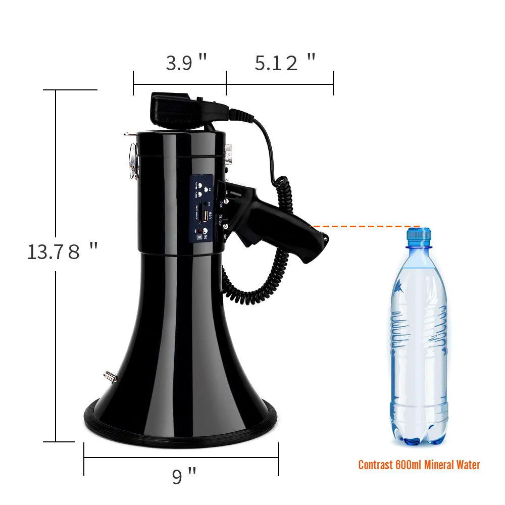 Multi-function 50W High-power Rechargeable Megaphone