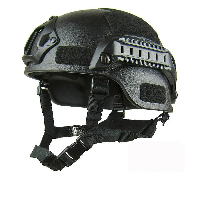 FAST style Paintball and Airsoft Protective Helmet with Velcro and Headlamp Mounts