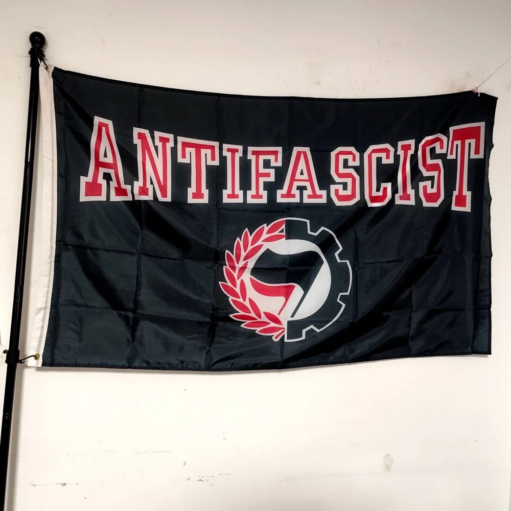 90x150cm Antifascist Flag, Protest Banner for Outdoor/Indoor Use, Waterproof Polyester with Metal Grommets