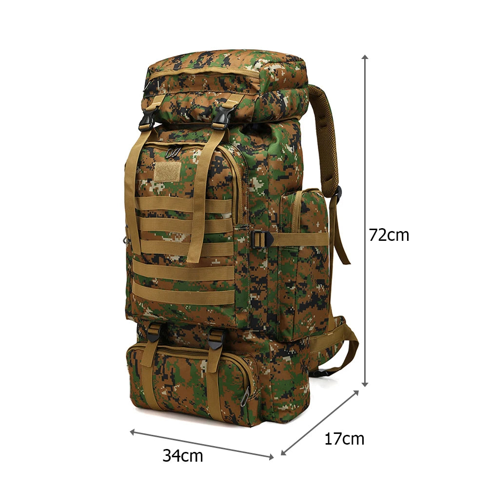 80L Molle Tactical Rucksack with 6 compartments