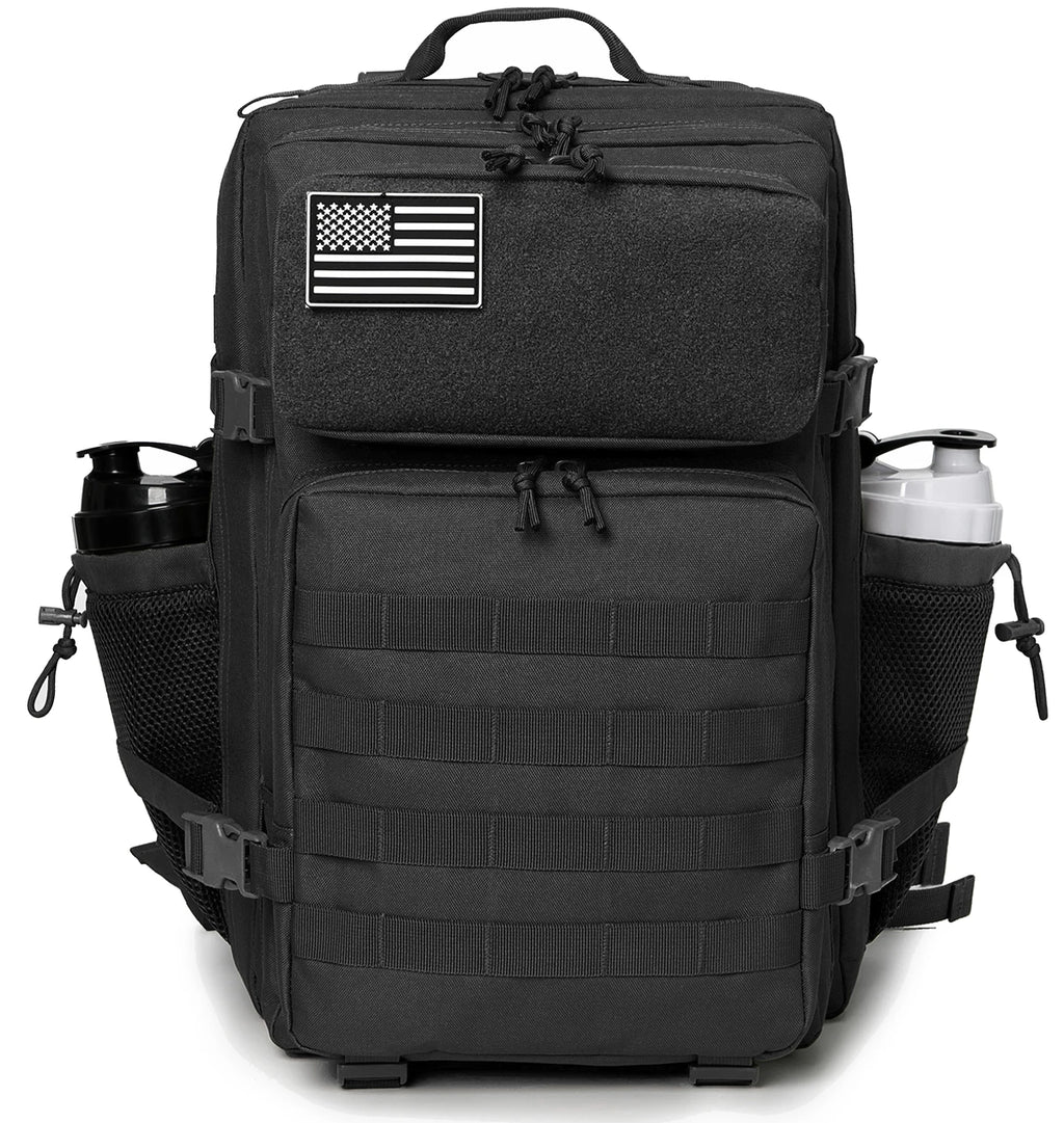 45L Molle Tactical Backpack with 4 Compartments and 2 Water Bottle Pockets