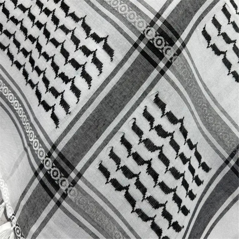 Classical Black and White Keffiyeh/Shemagh Scarf for Men and Women