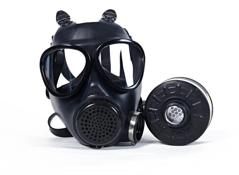 Full Face Gas Mask with Cannister Filter, Goggle Style