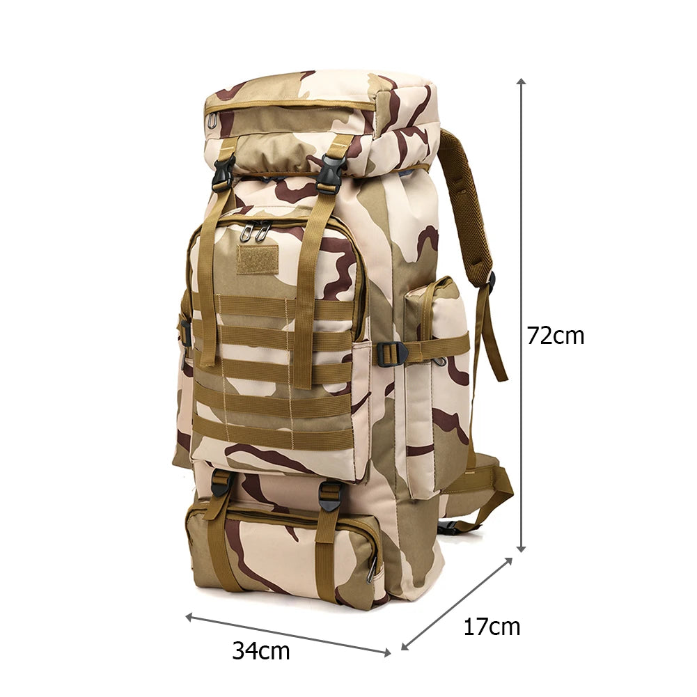 80L Molle Tactical Rucksack with 6 compartments