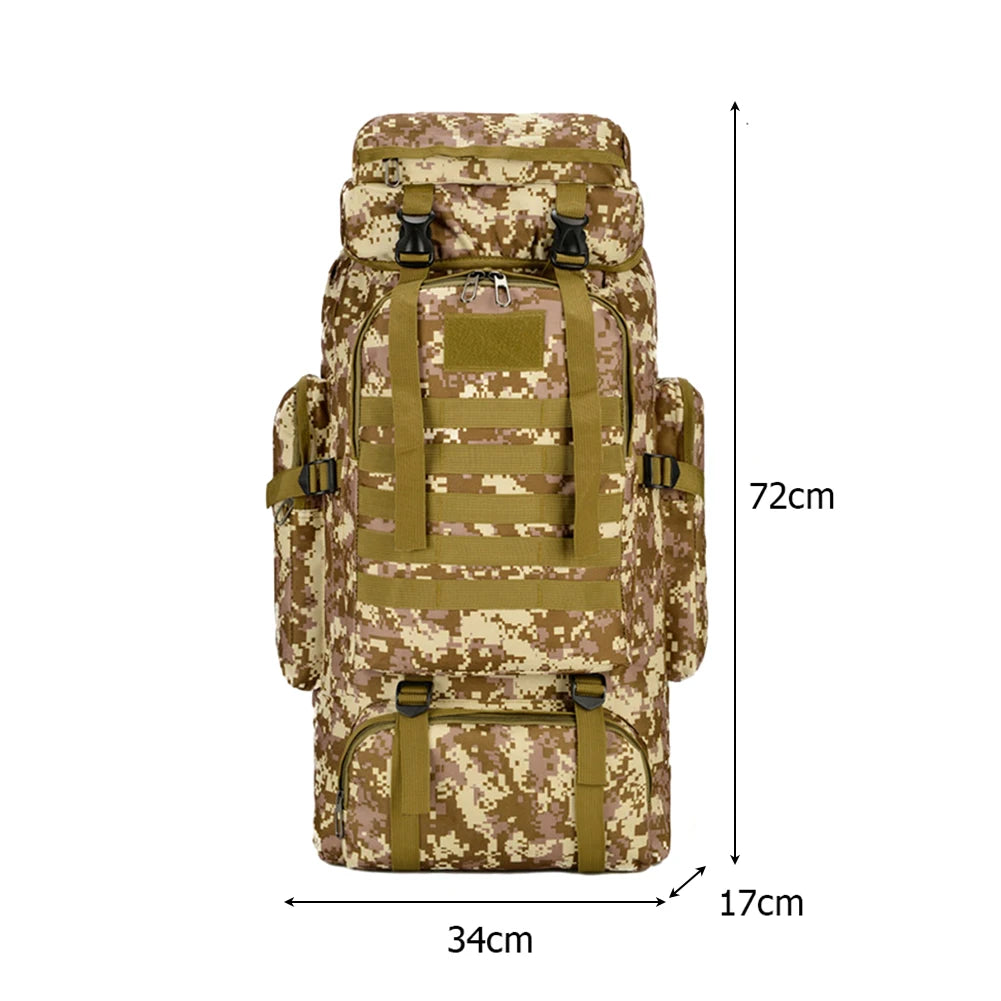 80L Molle Tactical Rucksack with 6 compartments