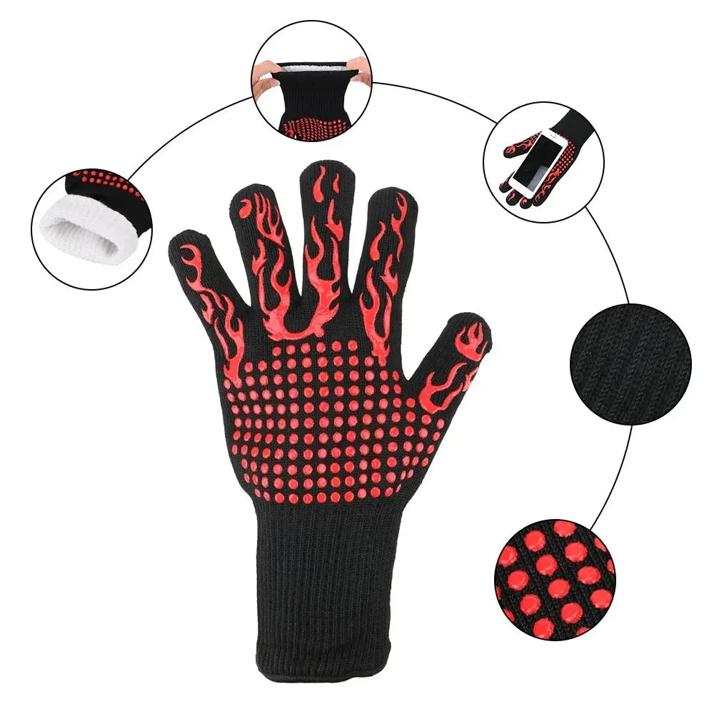 Flame Retardant, Non-slip, Fireproof, Extreme Heat Resistant Gloves