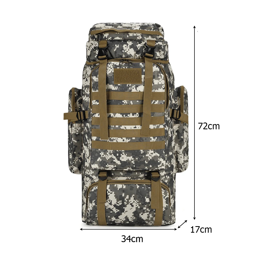 80L Molle Tactical Rucksack with 6 compartments