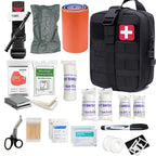 17pcs IFAK First Aid Kit with Tourniquet, Hemhorragic Pressure Bandage, and Splint