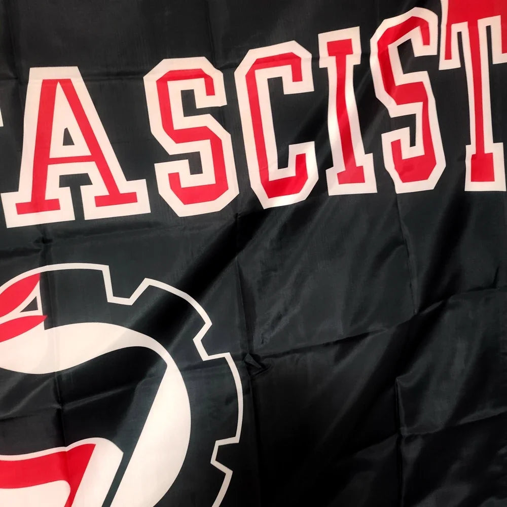 90x150cm Antifascist Flag, Protest Banner for Outdoor/Indoor Use, Waterproof Polyester with Metal Grommets