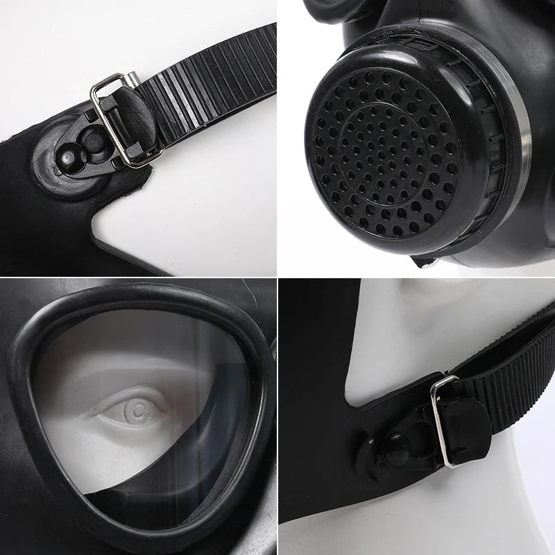 Full Face Gas Mask with Cannister Filter, Goggle Style