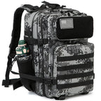 45L Molle Tactical Backpack with 4 Compartments and 2 Water Bottle Pockets