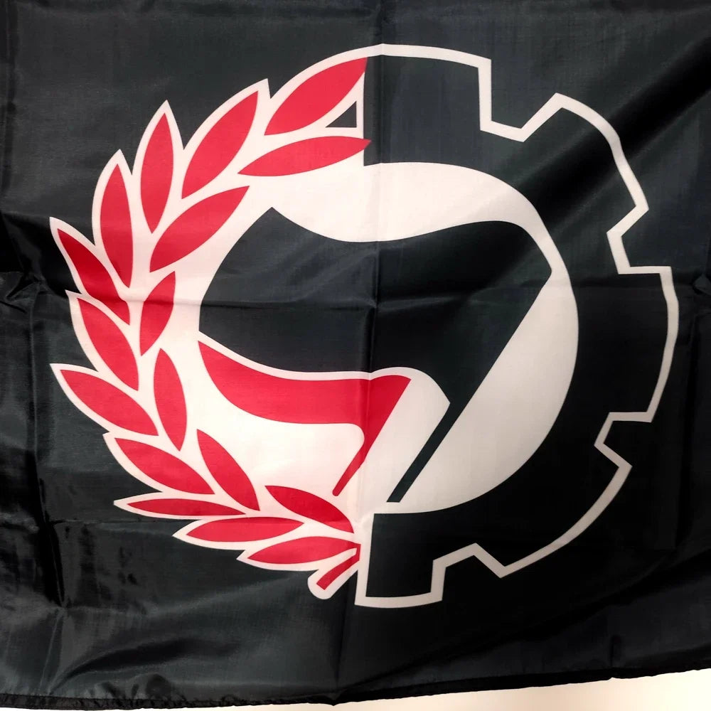 90x150cm Antifascist Flag, Protest Banner for Outdoor/Indoor Use, Waterproof Polyester with Metal Grommets