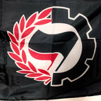 90x150cm Antifascist Flag, Protest Banner for Outdoor/Indoor Use, Waterproof Polyester with Metal Grommets